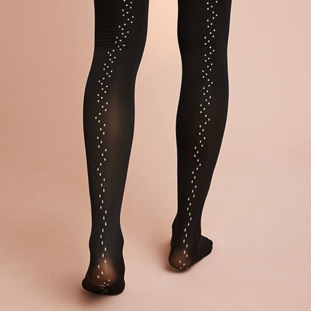 ANTHROPOLOGIE Dotted Line Tights SM